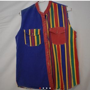 Multi colored button shirt